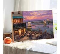 5D Diamond Painting Adultos, Ciudad & Puente Diamond Painting kit Completo con Lienzo Mosaico y Brillantes, Full Drill Diamantini Crystal Art, Manualidades Adultos y Decoración, 50x70cm 2Z#447