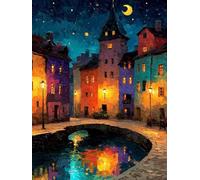 5D Diamond Painting Adultos, Diamond Painting Ciudad Pintura Diamante Paisaje Punto de Cruz Diamante DIY Manualidades Adultos Principiante para Decoracion Hogar Habitacion, Regalo 50x70CM -yym25075I