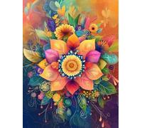 5D Diamond Painting Adultos, Diamond Painting Mandala sueño, Kit Pintura de Diamantes DIY Cristal Bordado Artesanía, Pintura Diamante Kit para Principiantes, Decoración Del Hogar 35x50cm 0j-547