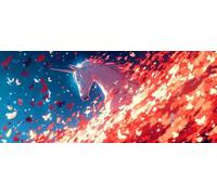 5D Diamond Painting Adultos, Diamond Painting Unicornio Pintura Diamante Mariposa Punto de Cruz Diamante DIY Manualidades Adultos Principiante para Decoracion Hogar Habitacion 100x200cm -yym2603SO