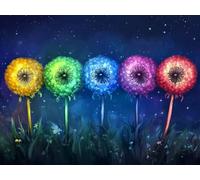 5D Diamond Painting Adultos Diente De LeóN Pintura Diamante Color Diamond Painting Kit Completo, DIY Punto de Cruz Kit de Pintura de Diamante para Manualidades Adultos para Hogar Regalos 20x30cm h-590