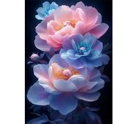 5D Diamond Painting Adultos, DIY Diamond Painting Kit Completo, Cuadrado Pintura Diamante Flores rosas Bordado Punto De Cruz Arte Artesanía, para la Decoración de la Pared del Hogar 60x90cm, J6900