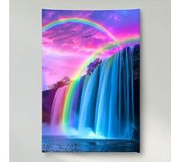 5D Diamond Painting Adultos, DIY Pintura Diamante ArcoíRis Caer, Diamond Painting Kit Completo Niños, Manualidades Adultos pintura de diamante Para Decor De Pared, Regalos Para Mujeres PjY1340 4-2