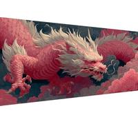 5D Diamond Painting Adultos DragóN Diamond Painting Niños Animal Cuadro Diamantes DIY Kit Manualidades Adultos 5D Full Drill Round Completo Punto de Cruz para Decoración Hogar, Regalo 60x120cm V-4Z88