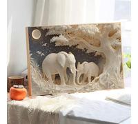 5D Diamond Painting Adultos, Elefante & Árbol Diamond Painting kit Completo con Lienzo Mosaico y Brillantes, Full Drill Diamantini Crystal Art, Manualidades Adultos y Decoración, 40x70cm 2Z#918