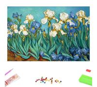 5D Diamond Painting Adultos, Flor & Azul Pintura de Diamantes Kit Completo, Cuadros Diamantes 5D Taladro Completo, Manualidades Adultos Bordado de Cristales, Decoración de Pared Hogar 60x90cm 1Z-696