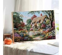 5D Diamond Painting Adultos, Flor & Cabina Diamond Painting kit Completo con Lienzo Mosaico y Brillantes, Full Drill Diamantini Crystal Art, Manualidades Adultos y Decoración, 30x50cm 2Z#993