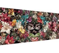 5D Diamond Painting Adultos Flor Diamond Painting Niños Nutria Cuadro Diamantes DIY Kit Manualidades Adultos 5D Full Drill Round Completo Punto de Cruz para Decoración Hogar, Regalo 60x120cm Z-JT87