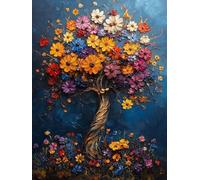 5D Diamond Painting Adultos Flor Dibujos Con Diamantes áRbol, Pintar Con Diamantes kit Bordado Principiantes DIY Full Drill Cuadrado Embroidery Kit Pintura per Decorazioni Casa Pareti 80x120cm C-432CV