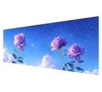 5D Diamond Painting Adultos Flor, DIY Rosa Grande Diamond Painting Kit Punto de Cruz, Manualidades Adultos kit Bordado, Dibujos con Diamantes Art,Navidad Navidad Decoración Hogar Regalo 40x120cm S-77