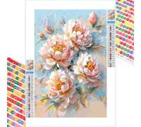 5D Diamond Painting Adultos, Flor & Rosa Diamond Painting kit Completo con Lienzo Mosaico y Brillantes, Full Drill Diamantini Crystal Art, Manualidades Adultos Relajantes y Decoración, 35x55cm 2Z#1492