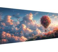 5D Diamond Painting Adultos Globo AerostáTico Diamond Painting Niños Flor Cuadro Diamantes DIY Kit Manualidades Adultos 5D Full Drill Round Completo Punto de Cruz para Decoración Hogar 80x160cm Z-Z080