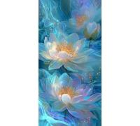 5D Diamond Painting Adultos Grande Tamaño 100x200cm, Hermoso loto DIY Cuadro Diamante para Adultos Completo, Diamond Art Kit para Niños, Cristal Bordado Punto de Cruz Decoración Hogar lgl8-252