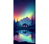 5D Diamond Painting Adultos Grande Tamaño 30x60cm, Montañas auroras DIY Cuadro Diamante para Adultos Completo, Diamond Art Kit para Niños, Cristal Bordado Punto de Cruz Decoración Hogar lgl8-400