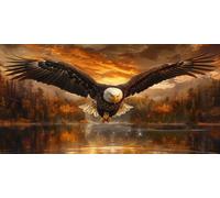 5D Diamond Painting Adultos Grande Tamaño 40x80cm, Alas de águila DIY Cuadro Diamante para Adultos Completo, Diamond Art Kit para Niños, Cristal Bordado Punto de Cruz Decoración Hogar lgl8-916