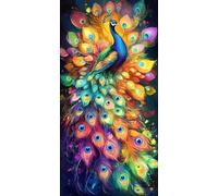 5D Diamond Painting Adultos Grande Tamaño 50x100cm, Pavo real DIY Cuadro Diamante para Adultos Completo, Diamond Art Kit para Niños, Rhinestones Cristal Bordado Punto de Cruz Decoración Hogar lgl8-433
