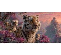 5D Diamond Painting Adultos Grande Tamaño 60x120cm, Montañas de tigres DIY Cuadro Diamante para Adultos Completo, Diamond Art Kit para Niños, Cristal Bordado Punto de Cruz Decoración Hogar lgl8-302