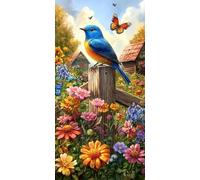 5D Diamond Painting Adultos Grande Tamaño 60x120cm, Pájaro mariposa DIY Cuadro Diamante para Adultos Completo, Diamond Art Kit para Niños, Cristal Bordado Punto de Cruz Decoración Hogar lgl8-287