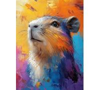 5D Diamond Painting Adultos HáMster Dibujos Con Diamantes Animal, Pintar Con Diamantes kit Bordado Principiantes DIY Full Drill Cuadrado Embroidery Kit Pintura Decorazioni Casa Pareti 30x40cm 8-N41ZD