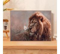 5D Diamond Painting Adultos, León & Margarita Diamond Painting kit Completo con Lienzo Mosaico y Brillantes, Full Drill Diamantini Crystal Art, Manualidades Adultos y Decoración, 60x90cm 2Z#1112