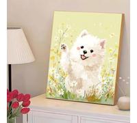 5D Diamond Painting Adultos, Lindo & Perro Diamond Painting kit Completo con Lienzo Mosaico y Brillantes, Full Drill Diamantini Crystal Art, Manualidades Adultos y Decoración, 40x70cm 2Z#972