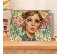 5D Diamond Painting Adultos, Mujer & Flor Diamond Painting kit Completo con Lienzo Mosaico y Brillantes, Full Drill Diamantini Crystal Art, Manualidades Adultos Relajantes y Decoración, 30x50cm 2Z#964