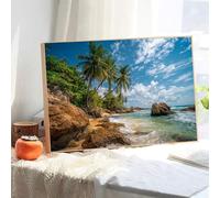 5D Diamond Painting Adultos, Océano & Árbol Diamond Painting kit Completo con Lienzo Mosaico y Brillantes, Full Drill Diamantini Crystal Art, Manualidades Adultos y Decoración, 30x50cm 2Z#153