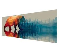 5D Diamond Painting Adultos Oso, DIY Animal Grande Diamond Painting Kit Punto de Cruz, Manualidades Adultos kit Bordado, Dibujos con Diamantes Art, Navidad Decoración Hogar Regalo 60x180cm Q-27