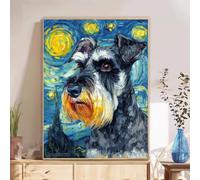 5D Diamond Painting Adultos, Perro & Abstracto Diamond Painting kit Completo con Lienzo Mosaico y Brillantes, Full Drill Diamantini Crystal Art, Manualidades Adultos y Decoración, 60x90cm 2Z#1286