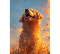 5D Diamond Painting Adultos Perro Dibujos Con Diamantes Animal, Pintar Con Diamantes kit Bordado Principiantes DIY Full Cuadrado Embroidery Kit Pintura per Decorazioni Casa Pareti 50x80cm X-W66TK
