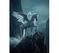 5D Diamond Painting Adultos,Pintura de Diamantes DIY,Unicornio Diamond Art Cuadros Completa Redondo Diamantes,Punto de Cruz Diamante Dibujos con Diamantes Decoración Hogar,Montaña/90x120cm A62S-356