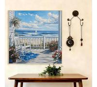 5D Diamond Painting Adultos, Pintura de Diamantes Océano, Paisajes Diamond Painting Kit Completo, Diamante Cristal Artes Bordado Punto de Cruz Diamante Dibujos para Principiantes 70x70cm G8-280