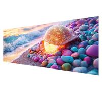 5D Diamond Painting Adultos Playa, DIY Color Grande Diamond Painting Kit Punto de Cruz, Manualidades Adultos kit Bordado, Dibujos con Diamantes Art, Navidad Decoración Hogar Regalo 50x150cm Q-61