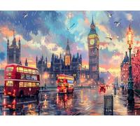 5D Diamond Painting Adultos Reino Unido Pintura Diamante Ciudad 30 x 25 cm, 2026 New Diamond Painting Kit Completo DIY Bordado Punto de Cruz Mosaico Manualidades Adultos Kit, Pintura Diamantes 858z-s