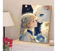 5D Diamond Painting Adultos, Sueño & Chica Diamond Painting kit Completo con Lienzo Mosaico y Brillantes, Full Drill Diamantini Crystal Art, Manualidades Adultos y Decoración, 30x50cm 2Z#1020