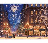 5D Diamond Painting Adultos Vista Nocturna Pintura Diamante Fuegos Artificiales 70 x 50 cm, 2026 New Diamond Painting Kit Completo DIY Bordado Mosaico Manualidades Adultos Kit, Decoración Hogar 854z-s