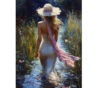 5D Diamond Painting Adultos Vista Posterior Diamond Art 80x110cm L-76TRW | Cuadro Diamantes Cuadrado DIY Manualidades Adultos Punto De Cruz Kit para Decoración Hogar, Regalo Mujer