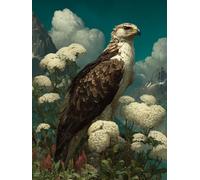 5D Diamond Painting áGuila, Diamond Painting Adultos Flor, DIY Manualidades Adultos Kit Punto de Cruz, Cuadro Diamantes Rhinestones Bordado Artesanías, para Decoración Hogar Regalo 40x50cm 1-3208