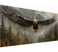5D Diamond Painting áGuila, Grande Diamond Painting Adultos Paisaje, DIY Pintura Diamante Punto de Cruz Kits, Kit de Arte de Mosaico, Manualidades para Adultos, Decoracion Hogar Regalo 80x40cm 1-1772