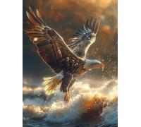 5D Diamond Painting áGuila, Pintura Diamante Animal Patrón Diseño DIY Diamond Painting Adultos Manualidades Completo Punto de Cruz Diamante Kit para Decoracion Hogar Pared 20 x 30 cm -zjn2506B7