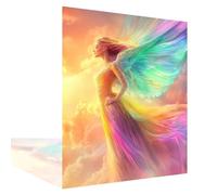 5D Diamond Painting Ángel Diamond Painting Adultos Chica Dibujos con Diamantes, DIY Bordado de Punto de Cruz Diamante Pintura Kit Completo para Principiantes, Decoracion Hogar, Regalo 30x40cm N6-1447