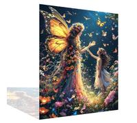 5D Diamond Painting Ángel Diamond Painting Adultos Chica Dibujos con Diamantes, DIY Bordado de Punto de Cruz Diamante Pintura Kit Completo para Principiantes, Decoracion Hogar, Regalo 30x50cm N6-1449