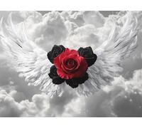 5D Diamond Painting Ángel Diamond Painting Adultos Rosa Dibujos con Diamantes, DIY Bordado de Punto de Cruz Diamante Pintura Kit Completo para Principiantes, Decoracion Hogar, Regalo 30x50cm N6-966