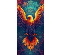 5D Diamond Painting Animal águila, Pintura Diamante, Diamond Painting Kit Completo Niños, DIY Manualidades Adultos Pintura de Diamante Para Decor De Pared Del Hogar, Regalos para Mujer 50x100cm R-221