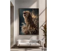 5D Diamond Painting, Animal LeóN Pintura de Diamante, Redondo Taladro Completo DIY Diamante Painting, Gemas Artesanía kit de Arte de Mosaico para Decor De Pared Del Hogar, Regalo 50x70cm PjY8745 C-7