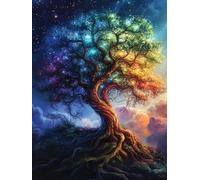 5D Diamond Painting áRbol De La Vida Diamond Painting Adultos Cielo Estrellado Cuadro Diamantes Manualidades Adultos Punto De Cruz Kit Completo DIY Cuadrado Diamante Pintura Decoración 60x90cm E-067C0