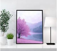 5D Diamond Painting árbol Diamond Painting Adultos Lago, DIY Pintura Diamante Manualidades Adultos y Niños, Kit Completo Cristal Pintura De Diamante, Para Decoración Hogar, Regalos 30x40cm 4ZG-NU