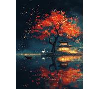 5D Diamond Painting áRbol Diamond Painting Adultos PáJaro Cuadro Diamantes Manualidades Adultos Punto De Cruz Kit Completo DIY Full Drill Cuadrado Diamante Pintura Decoración Hogar 80x120cm K-6452C