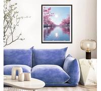 5D Diamond Painting árbol, Océano Diamond Painting Adultos, DIY Pintura Diamante Manualidades Adultos Cristal Punto de Cruz para la Decoración De Pared del Hogar, Regalos Para Mujeres 80x110cm s-4546