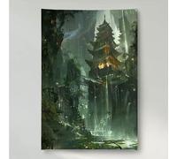 5D Diamond Painting Arquitectura, Casa Pintura de Diamante Adultos, DIY Cristal Diamante Painting, Kit de Arte de Mosaico, Ideal para Principiantes, Para Decoración De Hogar, Regalo PjY2653 D-Z